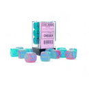 Chessex - Gemini Gel Green-Pink/Blue Luminary 16MM D6 Dice Block