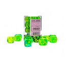 Chessex - Gemini Translucent Green-Teal/Yellow 16MM D6 Dice Block