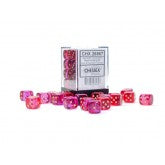 Chessex - Gemini Translucent Red-Violet/Gold 12MM D6 Dice Block