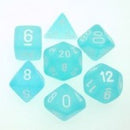 Chessex - Frosted Teal/White 7-Die Set