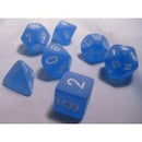 Chessex - Frosted Blue/White 7-Die Set