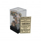 Chessex: Festive Vibrant/Brown 7 Die Set