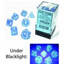 Chessex Borealis Polyhedral Sky Blue/white 7-Die Set