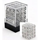 Chessex: Frosted Clear/Black 12Mm D6 Dice Block