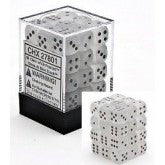 Chessex: Frosted Clear/Black 12Mm D6 Dice Block