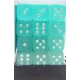 Chessex: Frosted Teal/White 12Mm D6 Dice