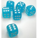 Chessex: Frosted Carribean Blue/White D6 Dice