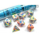 Chessex: Festive Kaleidoscope/Blue 7 Die Set