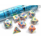 Chessex: Festive Kaleidoscope/Blue 7 Die Set