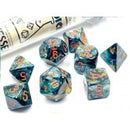 Chessex: Lustrous Alpestris/Orange 7 Die Set