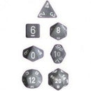Chessex: Frosted Smoke/White 7-Die Set