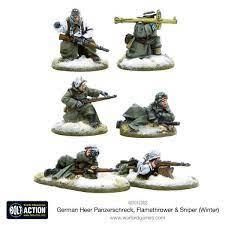 Bolt Action: German Heer Pioneer Panzerschrek Flame Thrower & Sniper Teams (Winter)