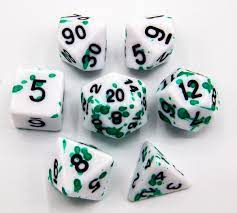 Critical Hit Collections - Green Speckled 7 Set Polyhedral