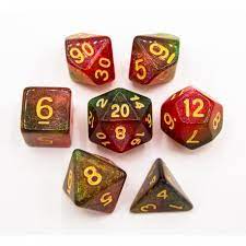 Critical Hit Collections - Red/Green 7 Set Polyhedral