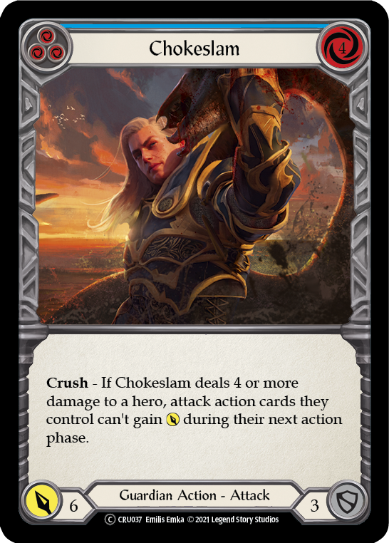 Chokeslam (Blue) [U-CRU037-RF] Unlimited Rainbow Foil