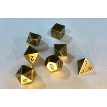 Chessex Metal Dice: Metal Dark Metal 7 Die Polyhedral Set