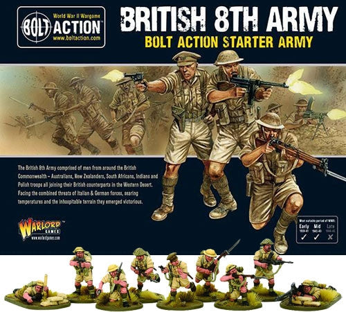 Bolt Action British 8th Army Starter Set